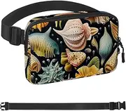 Unisex Waist Bag for Running and Outdoor Activities, Adjustable Strap, Sea Slug