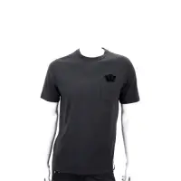 在飛比找Yahoo奇摩購物中心優惠-Emporio Armani 絨布小熊口袋黑色棉質T恤 TE