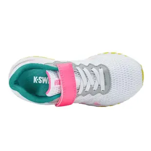 【K-SWISS】輕量訓練鞋 Tubes Comfort 200 Strap-童-白/桃紅/霓黃/藍綠(57160-025)