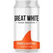 [Great White] Great White Hard Seltzer Orange and Grapefruit Can 375mL