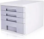 Desk File Cabinet Organizer with 4 Drawers for Stationery Storage Desktop Cabinet Desk Organiser File Rack Compact Size 26.5X24.9X34.4cm (Color: Default)
