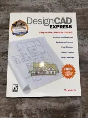 New Sealed Design CAD Express Version 15 DesignCAD PC Computer Software Big Box