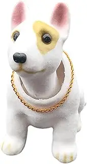 Car Dashboard Dog Figurine, Shaking Head Dog, Cartoon Action Figures Collectible Resin Cute Decorations for Bedroom Table Counter Desktop Home Office Vehicle