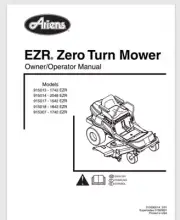 Ariens Zero Turn Mower ETR Series year 2002 Owner Manual 34 pages