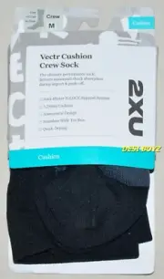 BNWT - 2XU Vectr Cushion Crew Socks Black/Titanium - Size: Medium
