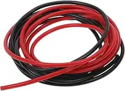 X AUTOHAUX 1 Set 14AWG Universal Ground Wire Car Radio, Automotive, Car Speakers Power Wire Fully Insulated& Soft Touch Jacket TC Black,Red 5FT Black+5FT Red