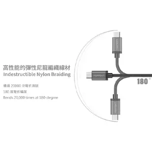 PERFEKT USB3.2 Type-C to USB A Male 鋁合金編織快速充電傳輸線 (3M)深太空灰 - PT-20130【APP下單最高22%點數回饋】