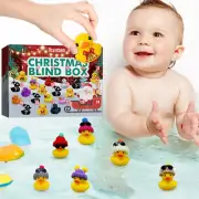 24pcs Christmas Advent Calendar Squeaky Rubber Duck Baby Shower Water Toy Gift