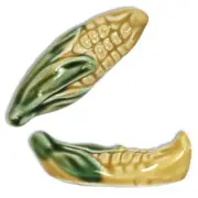SET of 4 Japanese Ceramic Chopstick Rest Veggie Vegetable Corn Made in Japan