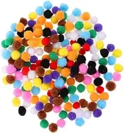 Beatifufu 200 Pcs Mixed Flocking Plush Pom Balls DIY Kit 10mm for Children's Crafts Decor DIY Projects