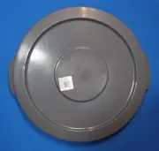 Continental Huskee 10 Gallon Plastic Trash Can Container Lid Gray 16" Diameter