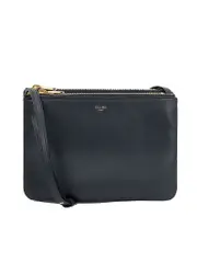 Celine Trio Bag in Smooth Lambskin in Navy Blue