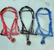 LOT OF 2 Black Blue Red Colours English Biothane Endurance Horse Bridle Noseband