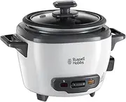 Russell Hobbs Rice Cooker Mini [Small] 0.4 L (Keep Warm Function, Non-Stick Coated Garden Pot, Rice Spoon and Measuring Cup, Also Ideal for Quinoa & Couscous, Rice Warmer) 27020-56