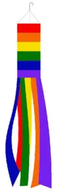 60" Rainbow WINDSOCK Gay Pride Lesbian LGBT Flag OUTDOOR INDOOR 100D