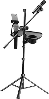 Microphone Stand Pick Holder - Audio Sheet Shelf Attachment - Vibration-Proof Clamping Microphone Stand Tray for Desk, Studio, Audio, Concert, Stage