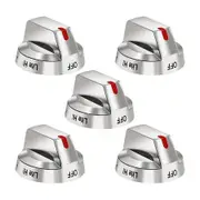 5Pcs DG6400473A Top Burner Control Dial Knob Range Oven Replacement Compatible with Samsung Range Oven Gas Stove Knob NX58F5700WS NX58H5600SS NX58H5650WS NX58J7750SS NX58M6850SS, 5pcs