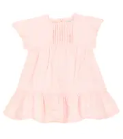 [Tartine et Chocolat] Tartine et Chocolat Baby pleated embroidered linen dress M 12 white
