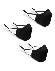 [Cattywampus] Triple Layered Black Face Mask 3 Pack