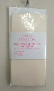 BNWT Pumpkin Patch Brand Girls 11 to 14 Years Opaque Cream Footed Style Tights
