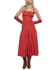 Derek Lam 10 Crosby Selena Gathered Bust Dress 00 NoColor