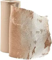 AIMALL Honeycomb Roll Kraft Paper Bubble Wrapping Cushioning Gift Craft - Biodegradable & Recyclable Cushioning, Brown, 11.81/19.69in Width, Ideal for Crafts & Secure Packing, 328/820ft Rolls