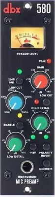 DBX 580 Microphone/Instrument 500 series Mic Preamp with VU Meter