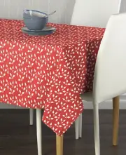 Red Christmas Holly Signature Tablecloth Assorted Sizes