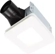 Seamless Ceiling-Mount Exhaust Fan w/LED Light, 60 CFM, ENERGY STAR Efficiency