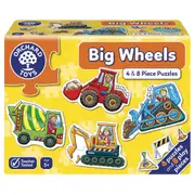 Big Wheels Jigsaw Puzzle, 4 x 8 Pieces