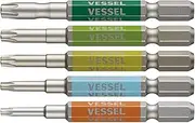 Vessel (VESSEL) single-headed Torx TsuyoshiAya bit 5 pcs T10H / T15H / T20H / T25H / T30H × 65 GS5P-33