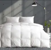 APSMILE Goose Feather Down Comforter Organic Cotton Duvet Insert Bed Comforter