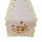 Tabletops Easter Bunnies Decorative Table Runner 16 x 72 Embroidered White/Green