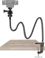 AMADA HOMEFURNISHING 25 Inch Webcam Mount Stand - Enhanced Desk Jaw Clamp with Flexible Gooseneck Stand for Logitech Webcam C920,C922,C922x,C930,C615,C925e,Brio 4K AMWS02