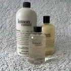 3 Philosophy Lemon Custard Lot Shower Gel 16 oz Body Spritz 8oz Lotion 32 oz NEW