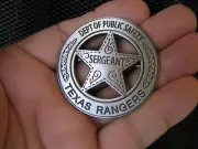 TEXAS RANGERS BADGE - HIGH QUALITY Silver Plated - Walker Sheriff - Ranger