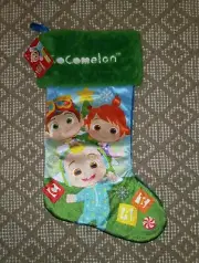 NEW ~ COCOMELON Christmas Stocking 18" Velour, JJ, TomTom, YoYo