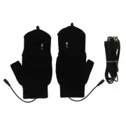 USB Heated Dual Use Knitting Cold Proof 3 Speeds Electric Half Finger BX5