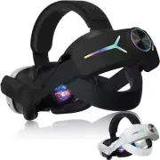 For Meta Oculus Quest 3 VR Headset LED RGB Elite Head Strap w/8000mAh Battery