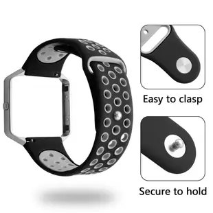 Fitbit Blaze 錶帶帶框架、運動矽膠軟帶帶通風孔和不銹鋼框架,適用於 Fitbit Blaze 智能健身手錶