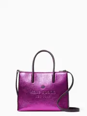 trista crinkle patent shopper