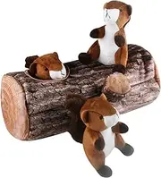 IFOYO Squeaky Dog Toys for Small Medium Dogs, Interactive Plush Puzzle Toys with Squirrel Design, Chew-Resistant Hide & Seek Gifts for Puppies