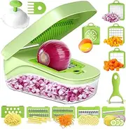 Vegetable Chopper and Slicer Set, 17 in 1 Professional Mandoline Slicer for Kitchen,Multifunctional Food Chopper with Container,Cheese Grater - Kitchen Gadgets