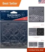 Sashiko 4x4 Embroidery Template - Seven Treasures Design, Includes Instructions
