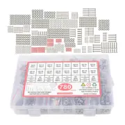 M6 M5 M4 M3 Metric Bolt Assortment 780pcs Hex Bolts and Nuts Kit
