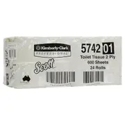 Scott Toilet Roll 2 Ply 600 Sheets 24 Rolls (5742)