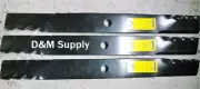Set of 3 XHT 54" Mower Mulching Predator blades to fit John Deere M143520