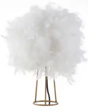 JONATHAN Y Stork 16in Feather Metal LED Table Lamp