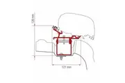 Fiamma Awing Fitting Kit F80 F65 VW Crafter L3LH Without Roof Rail