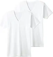 [Gunze] RC25152 Men's Inner Shirt, Short Sleeve, V-Neck, Indoor Drying, Sweat Absorbent, Quick Drying, Milling
